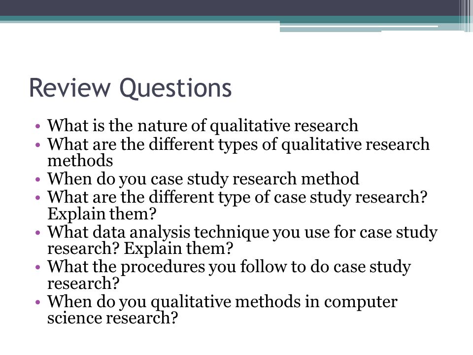 Qualitative research study